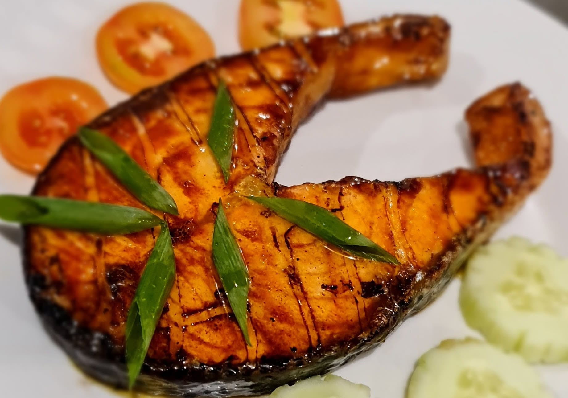 Grilled tuna steaks served at Cotton Bowl Grill and Steak House