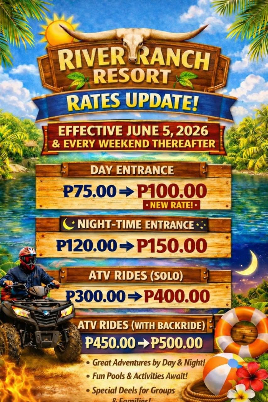 River Ranch Resort updated weekend entrance and ATV rates effective June 5, 2026