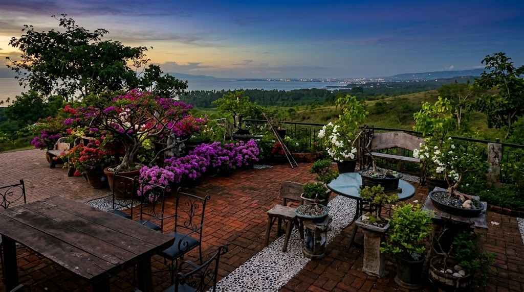 Bay and mountain view from Sarangani Highlands Garden in General Santos City
