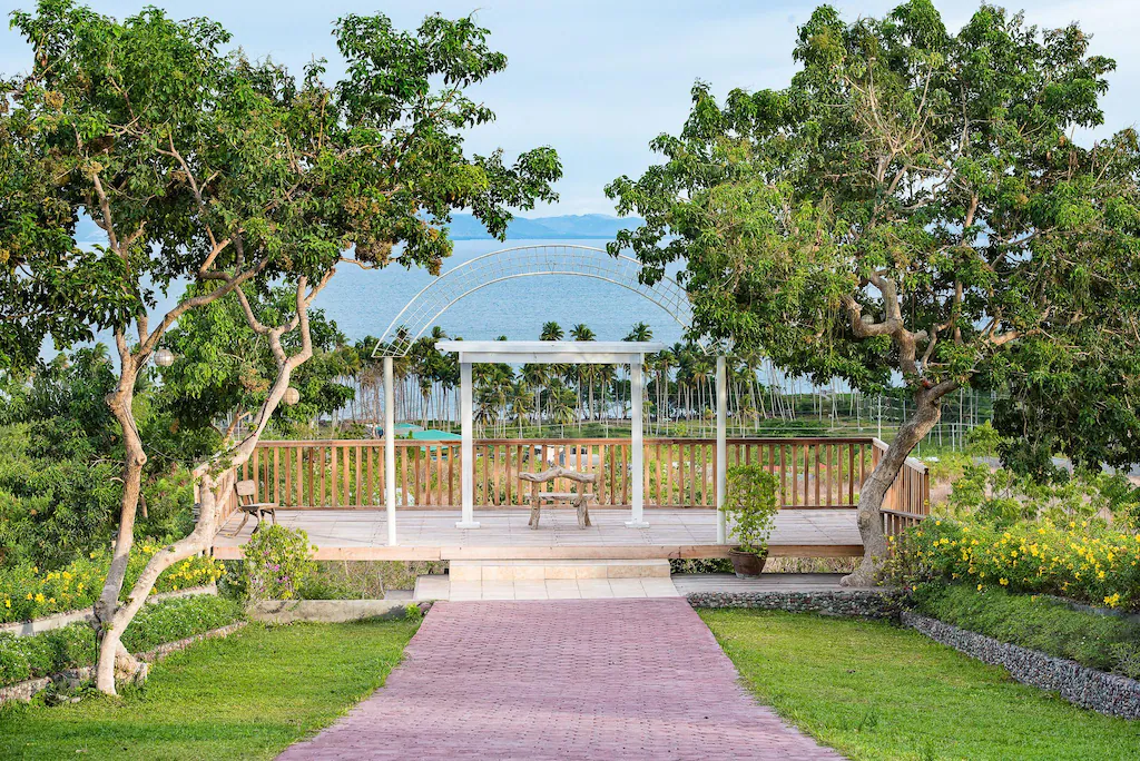 Garden view deck overlooking Sarangani Bay
