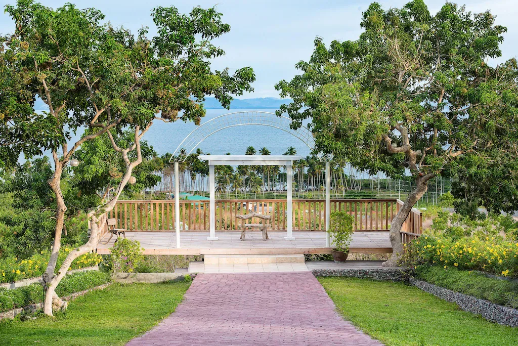 Garden view deck overlooking Sarangani Bay
