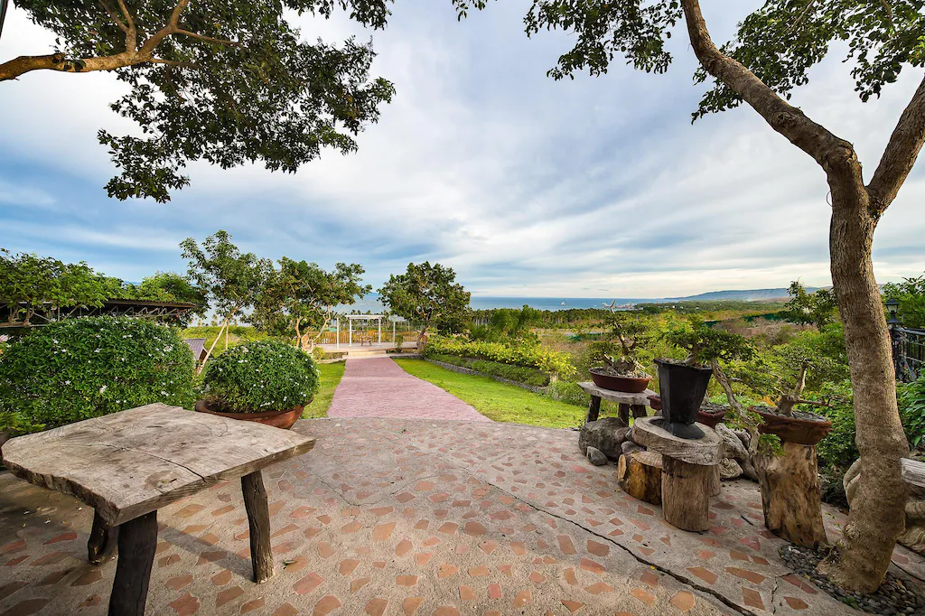 Scenic garden path and bay view at Sarangani Highlands Garden