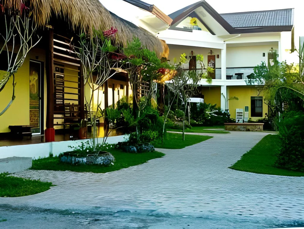 Hotel walkway and garden buildings at Sarangani Highlands Garden